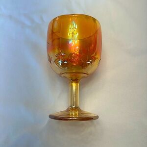Vintage Marigold Carnival Glass - Star Design